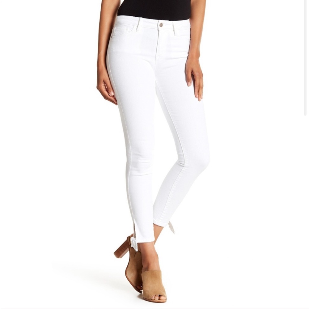 Sanctuary Robbie Ankle Tie White Skinny Jeans